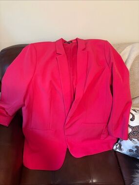 EXPRESS Women's Hot Pink Blazer Jacket - Classic Tailored Style XL